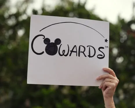 Scores Protest In Front Of Disney Headquarters Regarding ‘Anti-Free Speech’ Kimmel Cancellation